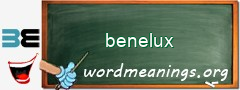 WordMeaning blackboard for benelux